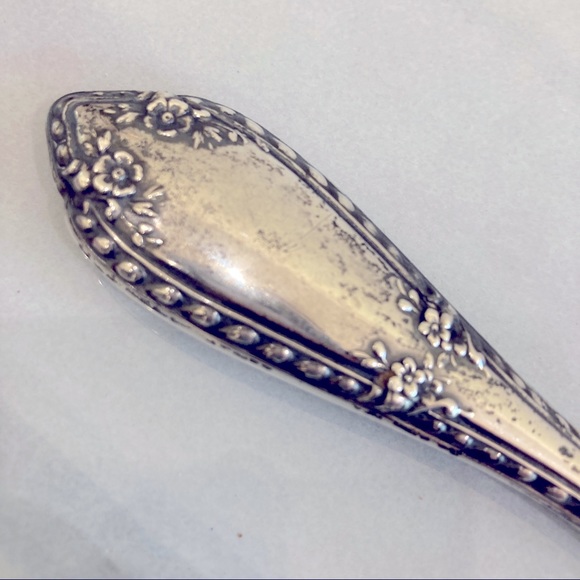 Vintage Sterling Silver Shoe Horn with Flower Motif - Picture 9 of 11